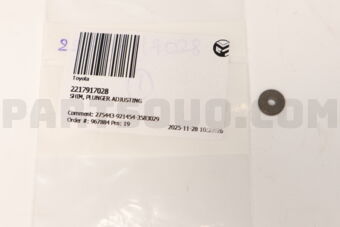 2217917028 Toyota SHIM, PLUNGER ADJUSTING