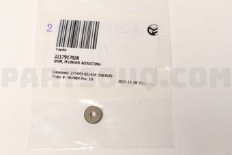 2217917028 Toyota SHIM, PLUNGER ADJUSTING