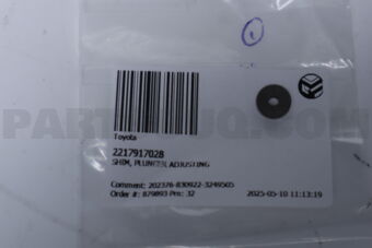 2217917028 Toyota SHIM, PLUNGER ADJUSTING