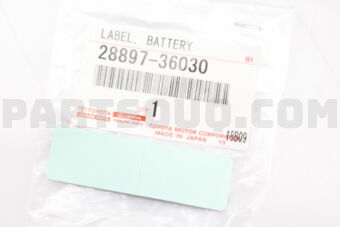 2889736030 LABEL  BATTERY