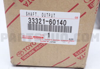 3332160140 Toyota SHAFT, OUTPUT