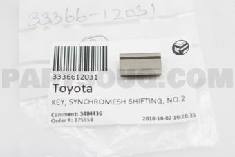 3336612031 KEY, SYNCHROMESH SHIFTING, NO.2
