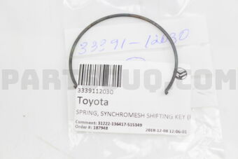 3339112030 SPRING, SYNCHROMESH SHIFTING KEY (
