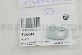 3348530020 PLATE, LOCK