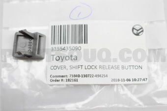 3355435090 Toyota COVER, SHIFT LOCK RELEASE BUTTON