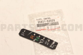 3592152020 Toyota PLATE, CONTROL POSITION INDICATOR