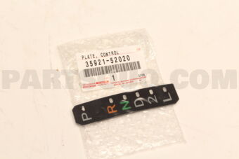 3592152020 Toyota PLATE, CONTROL POSITION INDICATOR