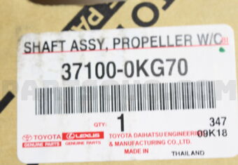 371000KG70 Toyota SHAFT ASSY