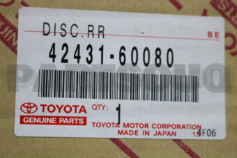 4243160080 DISC, REAR