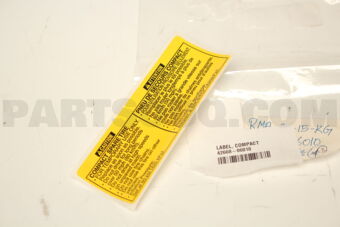 4266806010 LABEL, COMPACT SPARE TIRE CAUTION