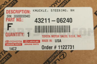 4321106240 KNUCKLE, STEERING, RH