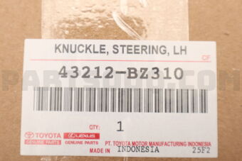 43212BZ310 Toyota KNUCKLE  STEERING  L