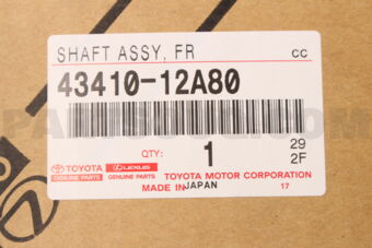 4341012A80 SHAFT ASSY, FRONT DRIVE, RH