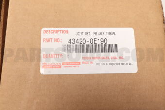 434200E190 Toyota SHAFT ASSY  FR