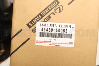 4343060062 Toyota SHAFT ASSY, FR DRIVE