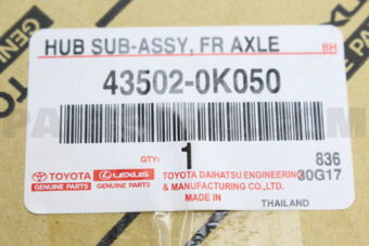 435020K050 HUB SUB-ASSY, FRONT AXLE, RH/LH