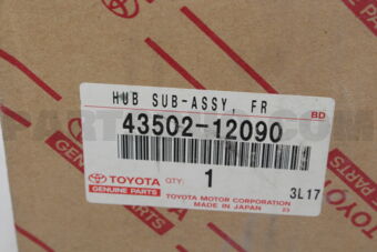 4350212090 HUB SUB-ASSY, FRONT AXLE, RH/LH