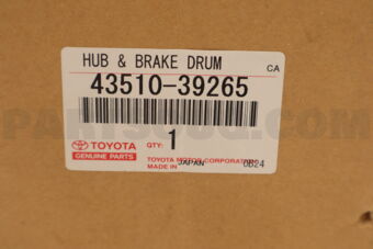 4351039265 HUB &amp; DISC(DRUM) ASSY, FRONT AXLE, RH