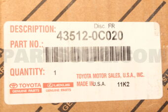 435120C020 DISC, FRONT