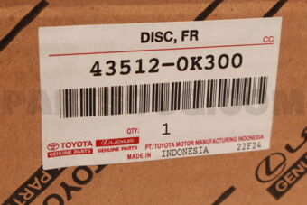 435120K300 Toyota DISC  FR