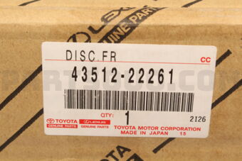 4351222261 Toyota DISC  FR RH