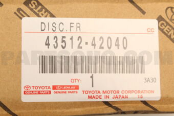 4351242040 DISC, FRONT