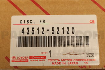 4351252120 DISC, FRONT