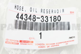 4434833180 HOSE, OIL RESERVOIR TO PUMP, NO.1