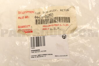 4440606050 TUBE SUB-ASSY, RETURN