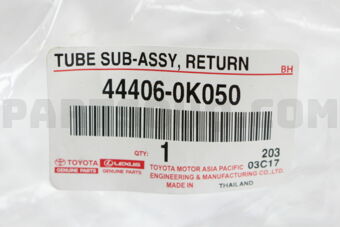 444060K050 TUBE SUB-ASSY, RETURN