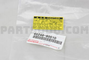 4524860010 LABEL, STEERING ACTUATOR CAUTION