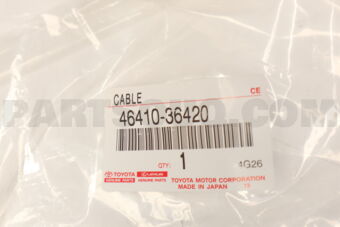 4641036420 Toyota CABLE ASSY, PARKING BRAKE, NO.1