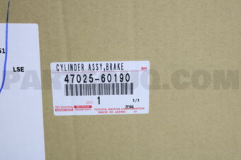 4702560190 CYLINDER SUB-ASSY, BRAKE MASTER