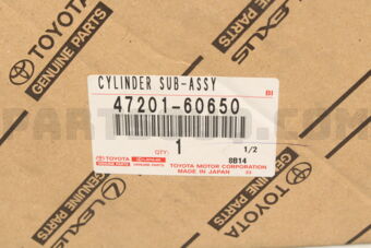 4720160650 CYLINDER SUB-ASSY, BRAKE MASTER