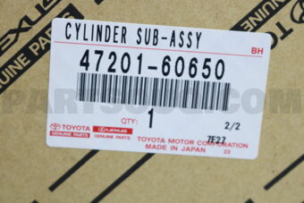 4720160650 CYLINDER SUB-ASSY, BRAKE MASTER