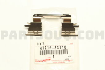 4771633110 PLATE, PAD SUPPORT, NO.1(FOR FRONT