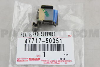4771750051 PLATE, PAD SUPPORT, NO.3(FOR FRONT