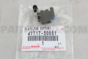 4771750051 PLATE, PAD SUPPORT, NO.3(FOR FRONT