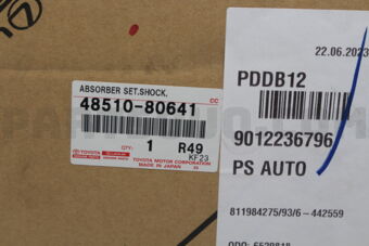 4851080641 ABSORBER ASSY, SHOCK, FRONT RH
