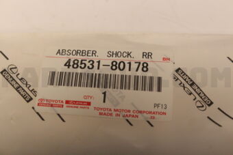 4853180178 Toyota ABSORBER, SHOCK, RR