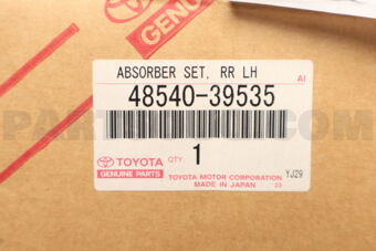 4854039535 Toyota ABSORBER SET, RR LH