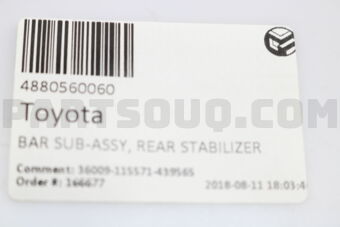 4880560060 BAR SUB-ASSY, REAR STABILIZER