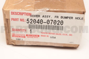 5204007020 COVER, FRONT BUMPER HOLE, LH
