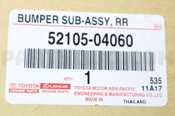 5210504060 BAR, REAR BUMPER