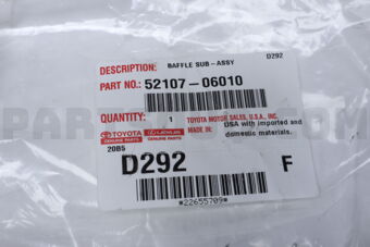 5210706010 Toyota EXTENSION SUB-ASSY