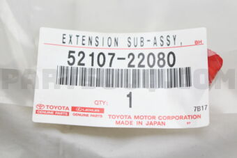 5210722080 EXTENSION, REAR BUMPER, LH