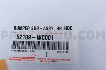 52109WC001 BUMPER SUB-ASSY, RR