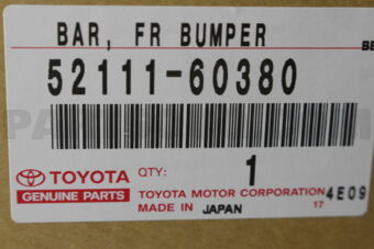5211160380 BAR, FRONT BUMPER