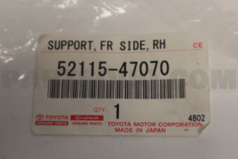 5211547070 Toyota SUPPORT, FR BUMPER