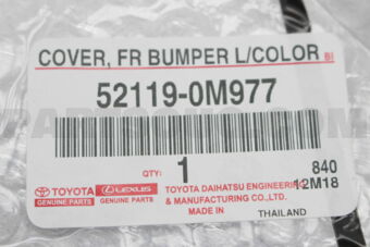 521190M977 COVER  FR BUMPER L/C